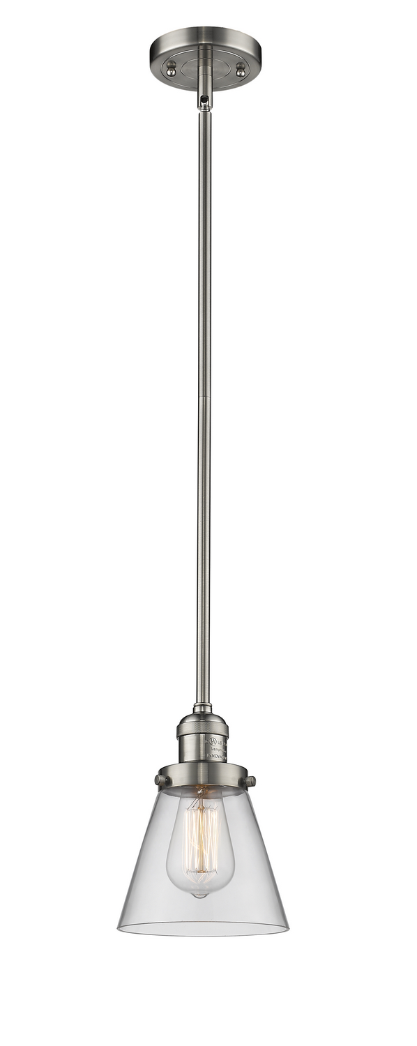 One Light Mini Pendant by Innovations - Franklin Restoration Collection, Brushed Satin Nickel Finish - 201S-SN-G62