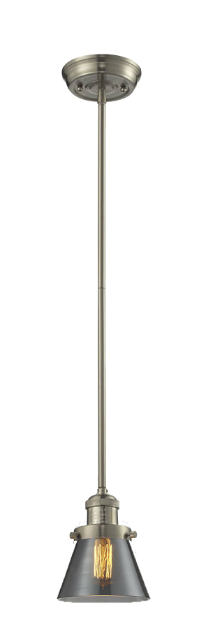 One Light Mini Pendant by Innovations - Franklin Restoration Collection, Brushed Satin Nickel Finish - 201S-SN-G63