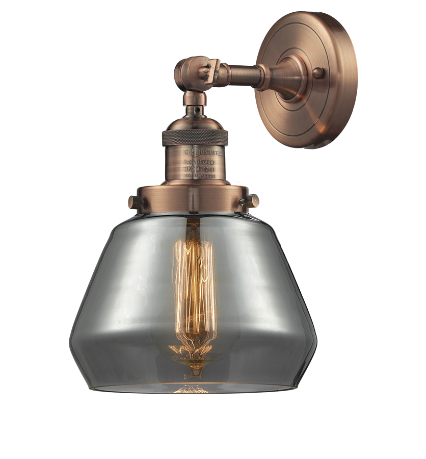 One Light Wall Sconce by Innovations - Franklin Restoration Collection, Antique Copper Finish - 203-AC-G173