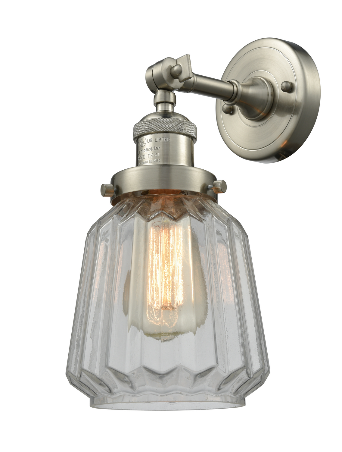 One Light Wall Sconce by Innovations - Franklin Restoration Collection, Brushed Satin Nickel Finish - 203-SN-G142
