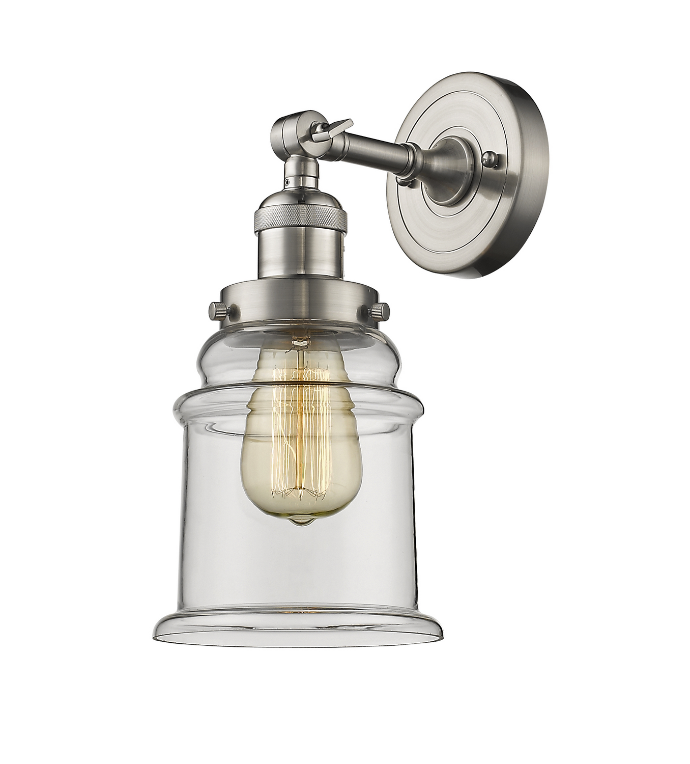 One Light Wall Sconce by Innovations - Franklin Restoration Collection, Brushed Satin Nickel Finish - 203-SN-G182