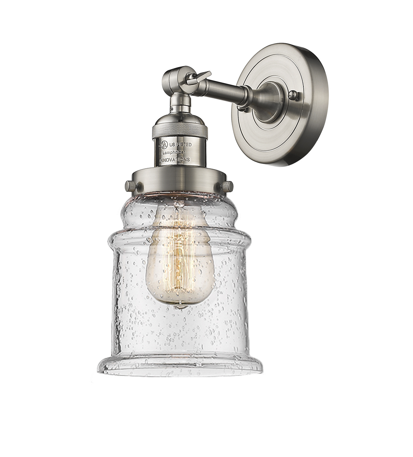 One Light Wall Sconce by Innovations - Franklin Restoration Collection, Brushed Satin Nickel Finish - 203-SN-G184