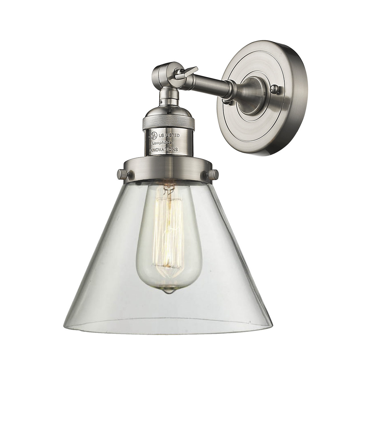 One Light Wall Sconce by Innovations - Franklin Restoration Collection, Brushed Satin Nickel Finish - 203-SN-G42