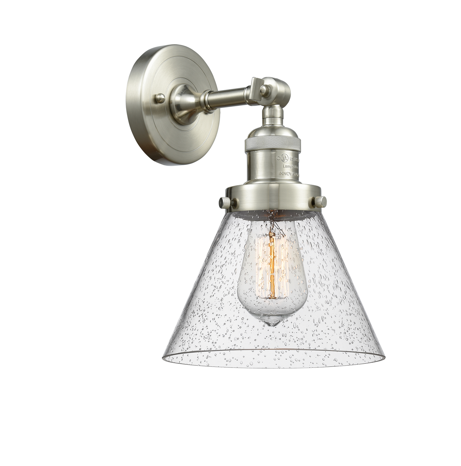 One Light Wall Sconce by Innovations - Franklin Restoration Collection, Brushed Satin Nickel Finish - 203-SN-G44