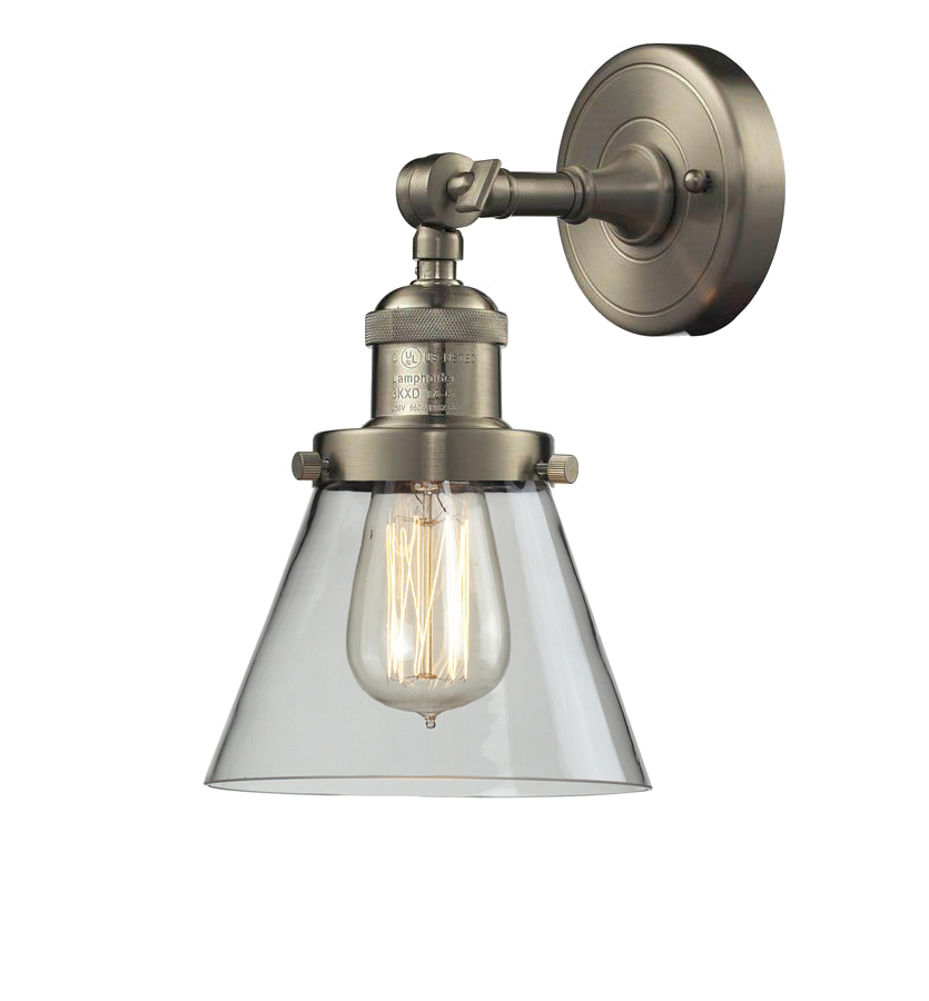 One Light Wall Sconce by Innovations - Franklin Restoration Collection, Brushed Satin Nickel Finish - 203-SN-G62