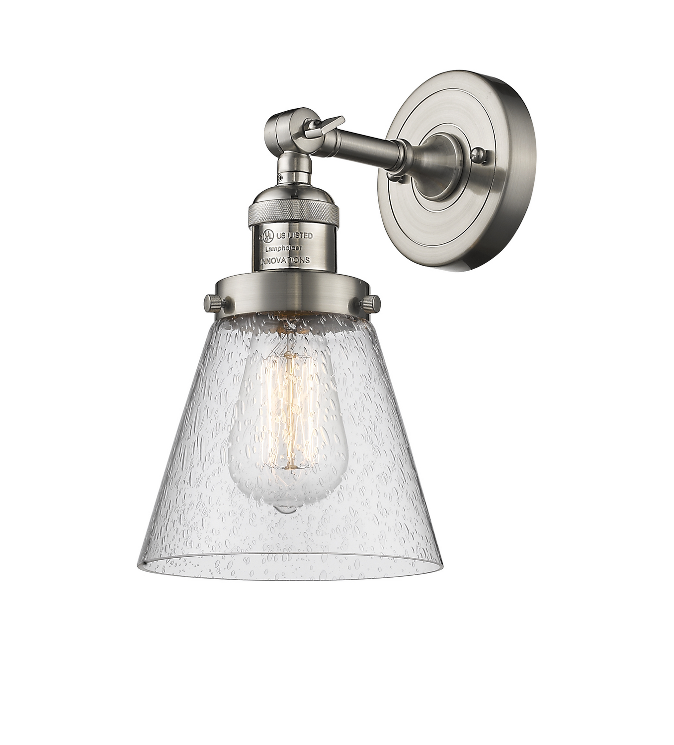 One Light Wall Sconce by Innovations - Franklin Restoration Collection, Brushed Satin Nickel Finish - 203-SN-G64