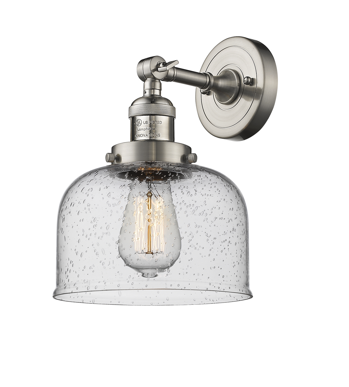 One Light Wall Sconce by Innovations - Franklin Restoration Collection, Brushed Satin Nickel Finish - 203-SN-G74