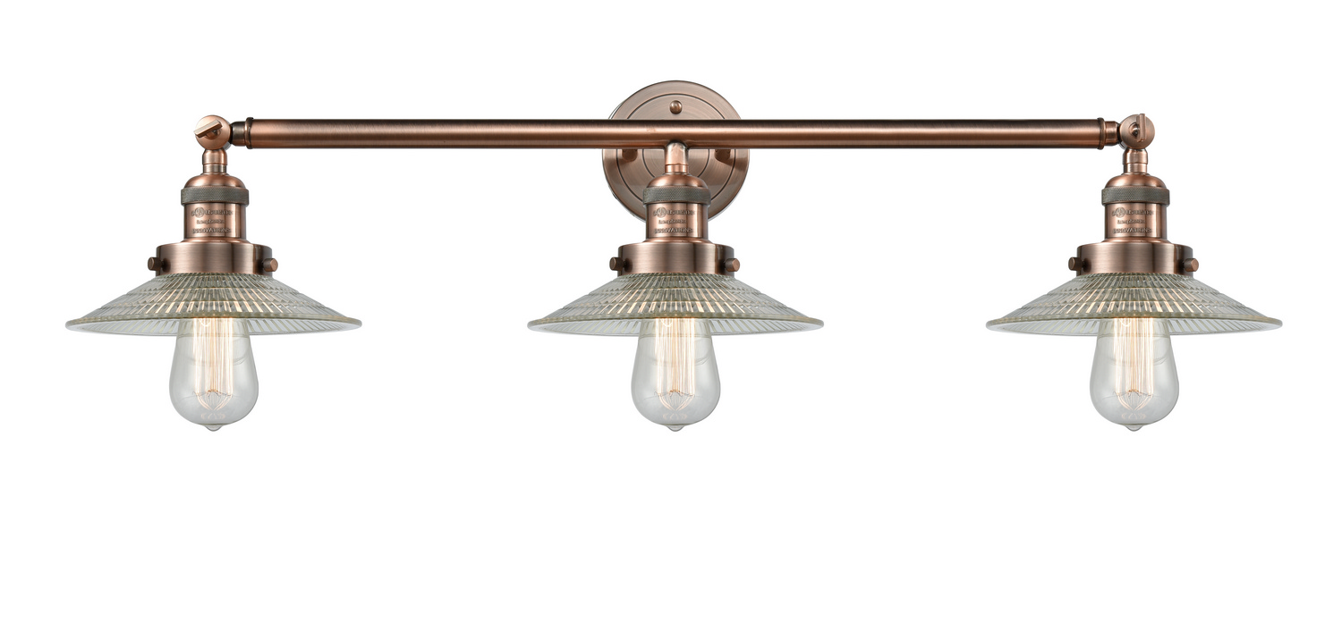 Three Light Bath Vanity by Innovations - Franklin Restoration Collection, Antique Copper Finish - 205-AC-G2