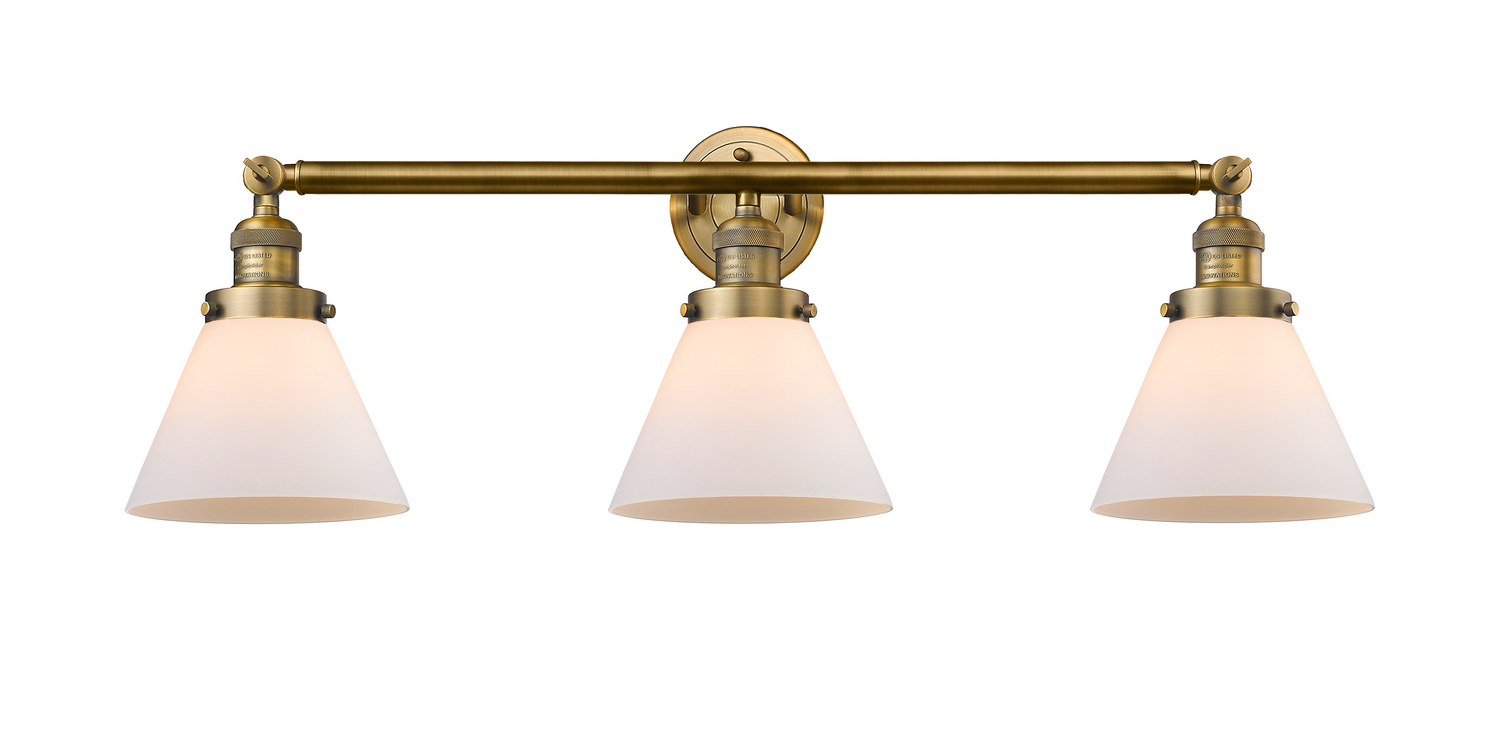 Three Light Bath Vanity by Innovations - Franklin Restoration Collection, Brushed Brass Finish - 205-BB-G41
