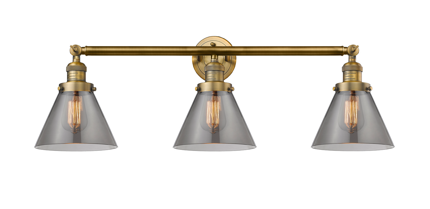 Three Light Bath Vanity by Innovations - Franklin Restoration Collection, Brushed Brass Finish - 205-BB-G43