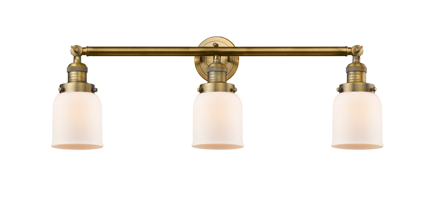 Three Light Bath Vanity by Innovations - Franklin Restoration Collection, Brushed Brass Finish - 205-BB-G51