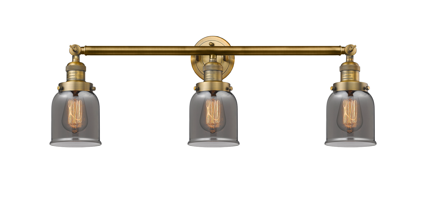 Three Light Bath Vanity by Innovations - Franklin Restoration Collection, Brushed Brass Finish - 205-BB-G53