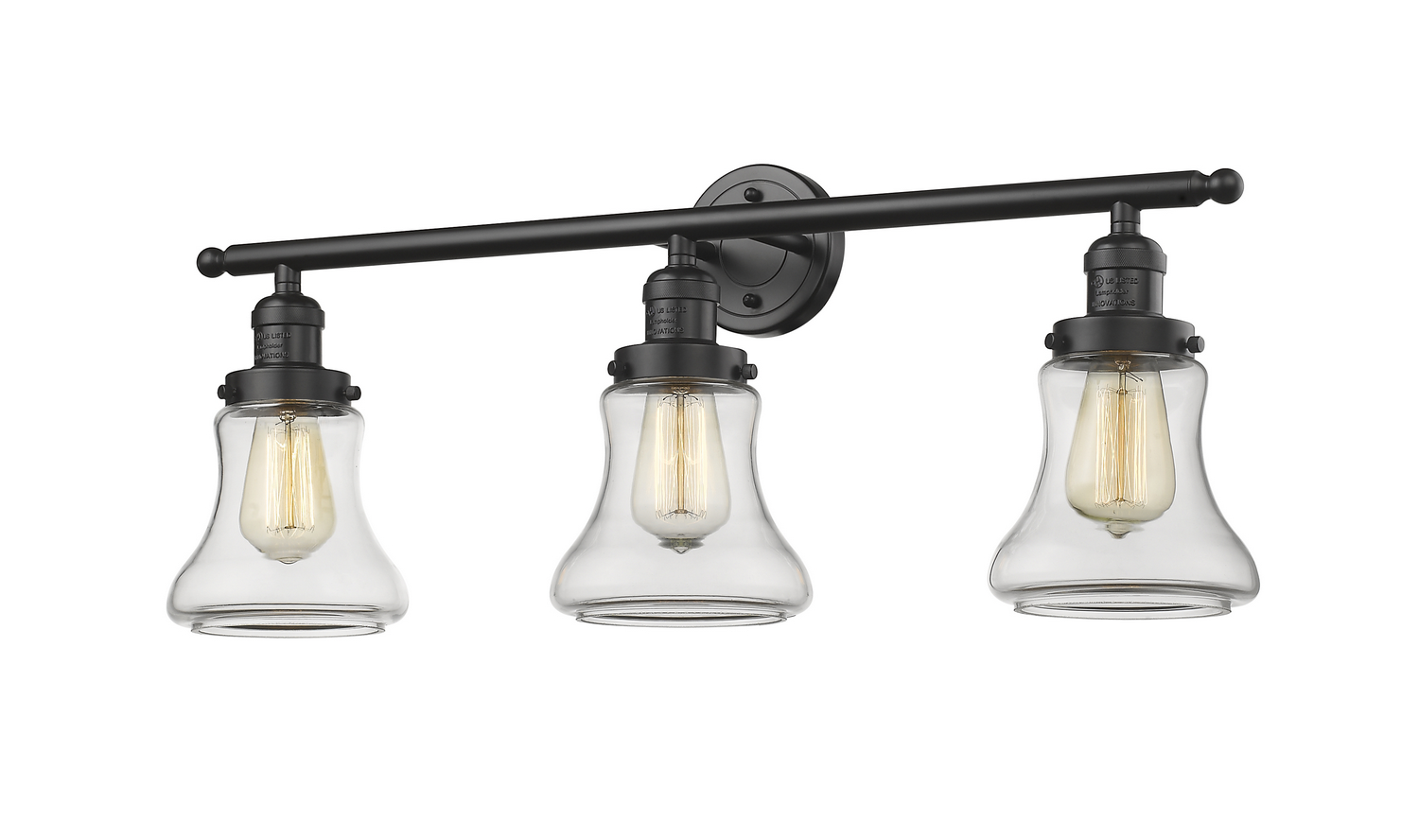 Three Light Bath Vanity by Innovations - Franklin Restoration Collection, Oil Rubbed Bronze Finish - 205-OB-G192