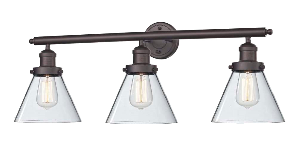 Three Light Bath Vanity by Innovations - Franklin Restoration Collection, Oil Rubbed Bronze Finish - 205-OB-G42