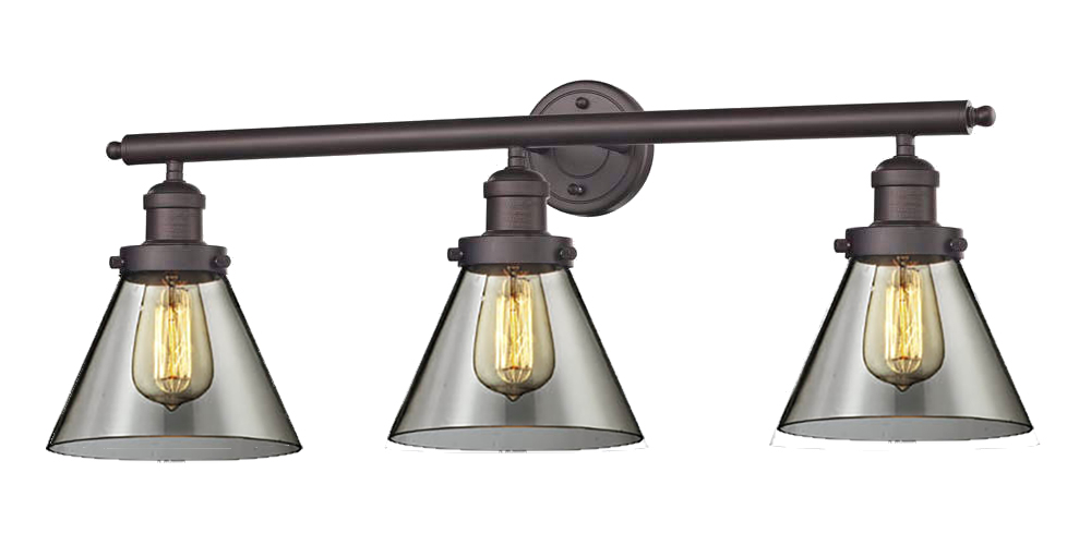 Three Light Bath Vanity by Innovations - Franklin Restoration Collection, Oil Rubbed Bronze Finish - 205-OB-G43