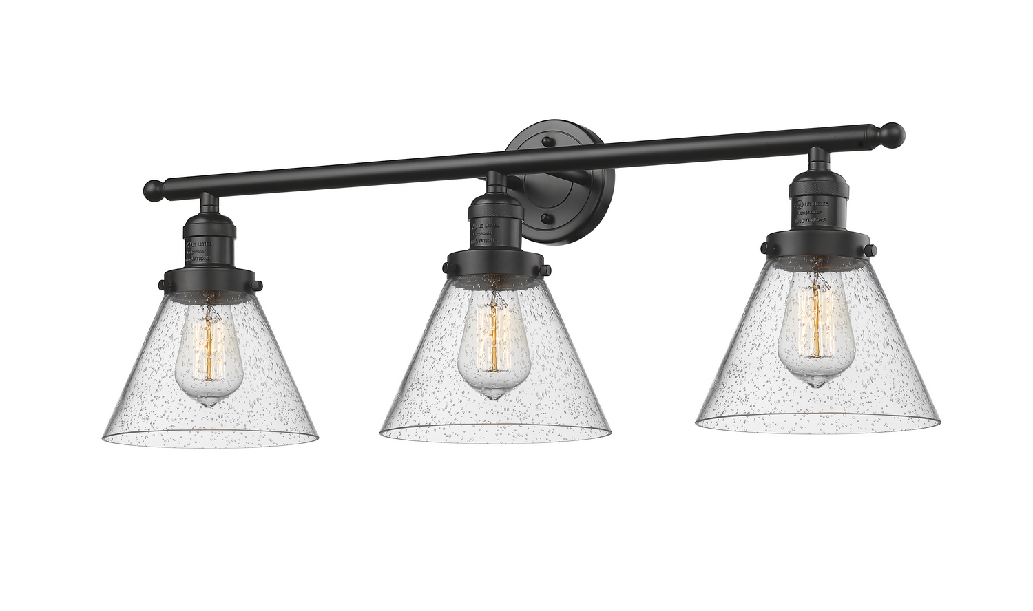 Three Light Bath Vanity by Innovations - Franklin Restoration Collection, Oil Rubbed Bronze Finish - 205-OB-G44