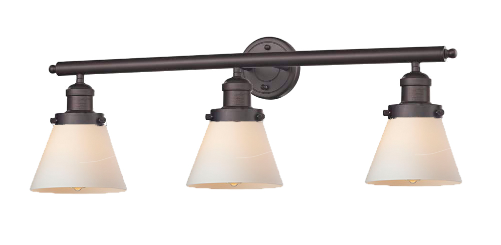 Three Light Bath Vanity by Innovations - Franklin Restoration Collection, Oil Rubbed Bronze Finish - 205-OB-G61