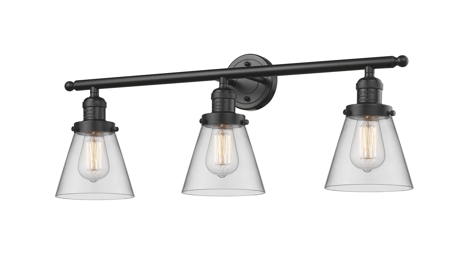 Three Light Bath Vanity by Innovations - Franklin Restoration Collection, Oil Rubbed Bronze Finish - 205-OB-G62