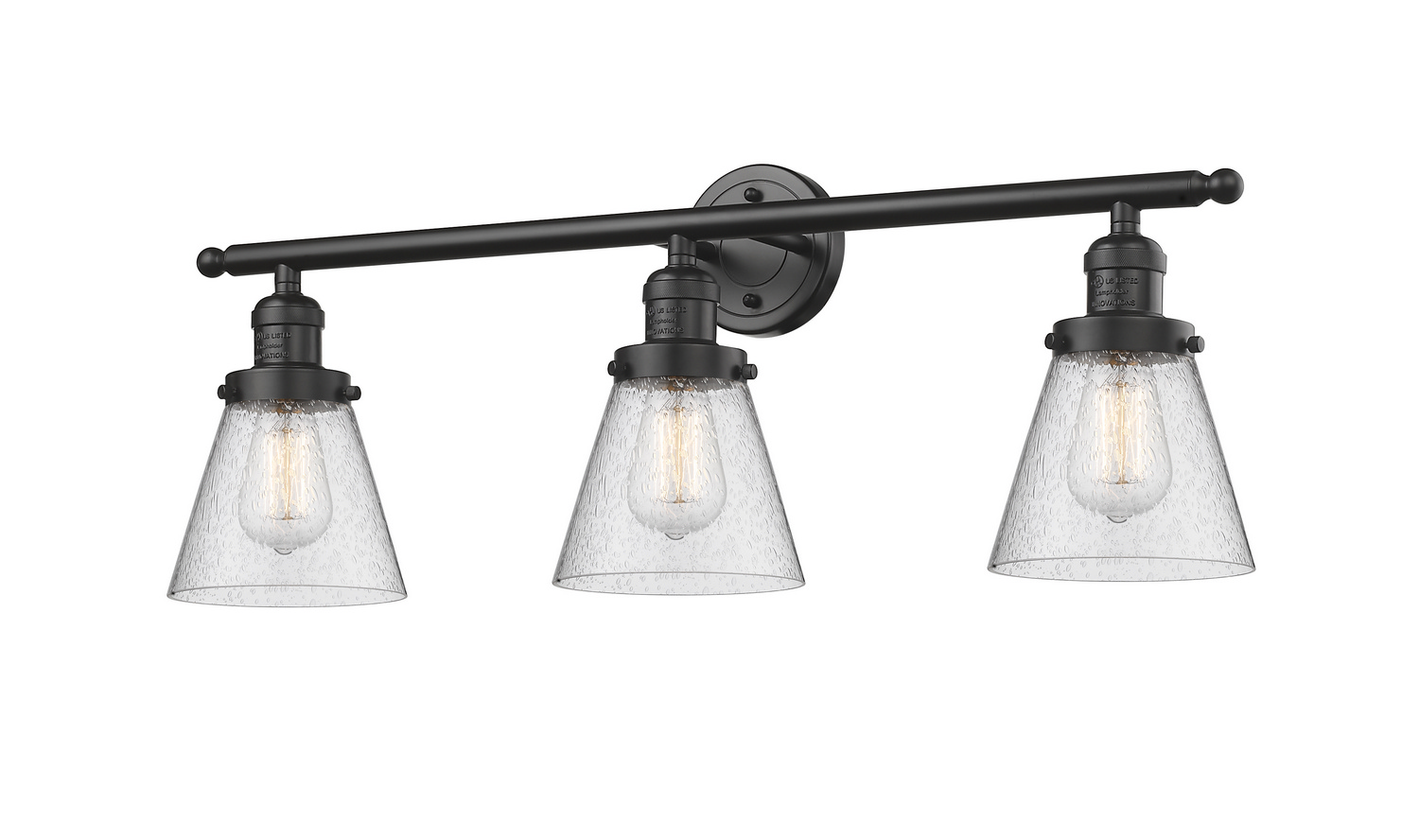 Three Light Bath Vanity by Innovations - Franklin Restoration Collection, Oil Rubbed Bronze Finish - 205-OB-G64