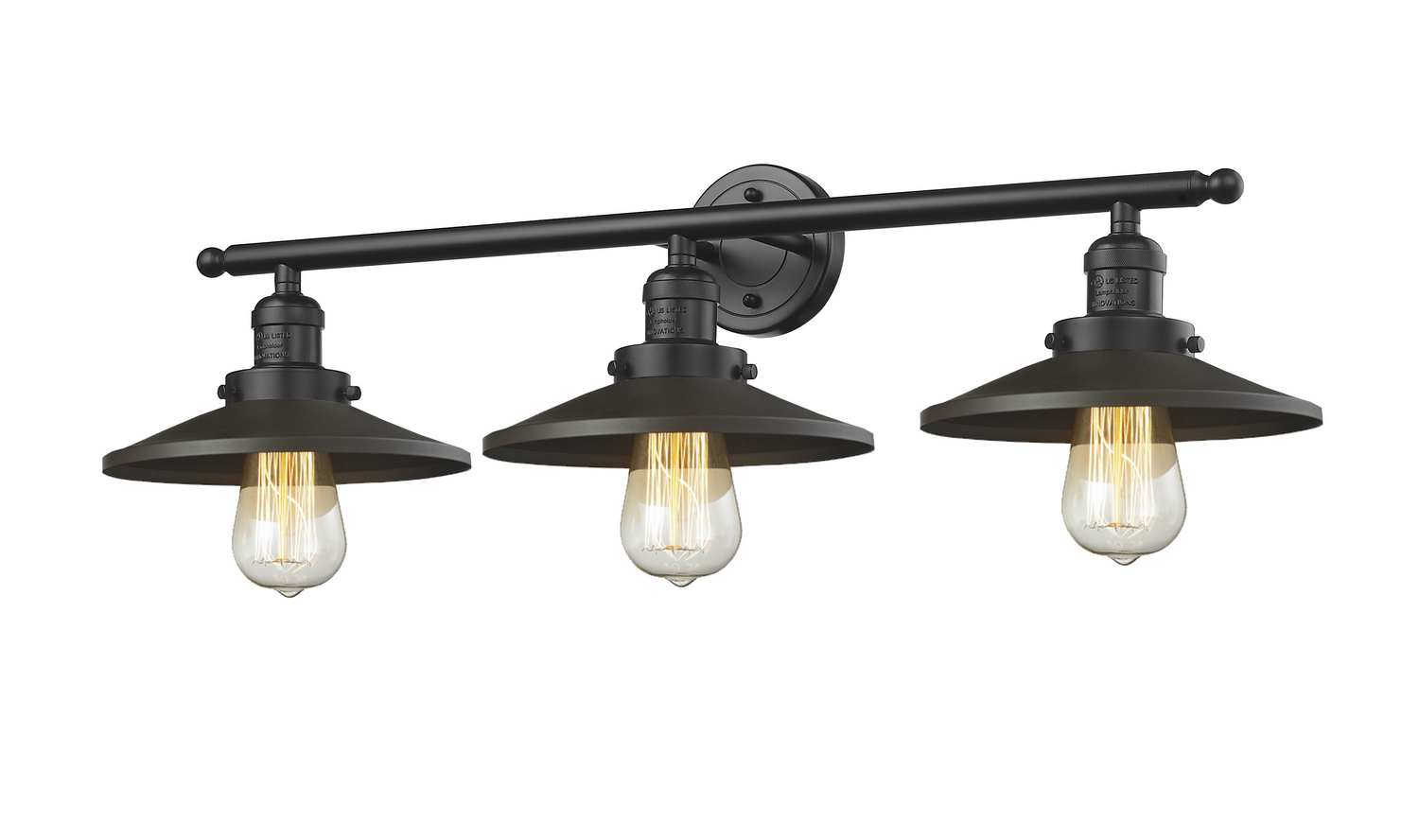 Three Light Bath Vanity by Innovations - Franklin Restoration Collection, Oil Rubbed Bronze Finish - 205-OB-M5