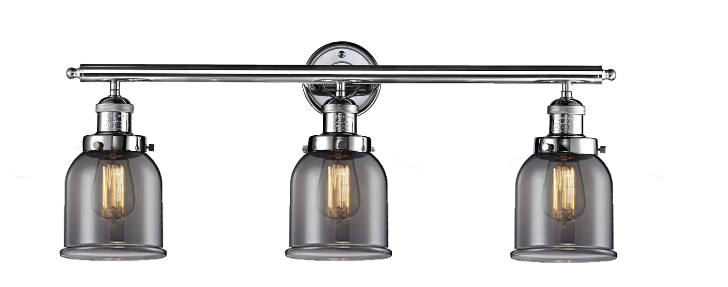Three Light Bath Vanity by Innovations - Franklin Restoration Collection, Polished Chrome Finish - 205-PC-G53