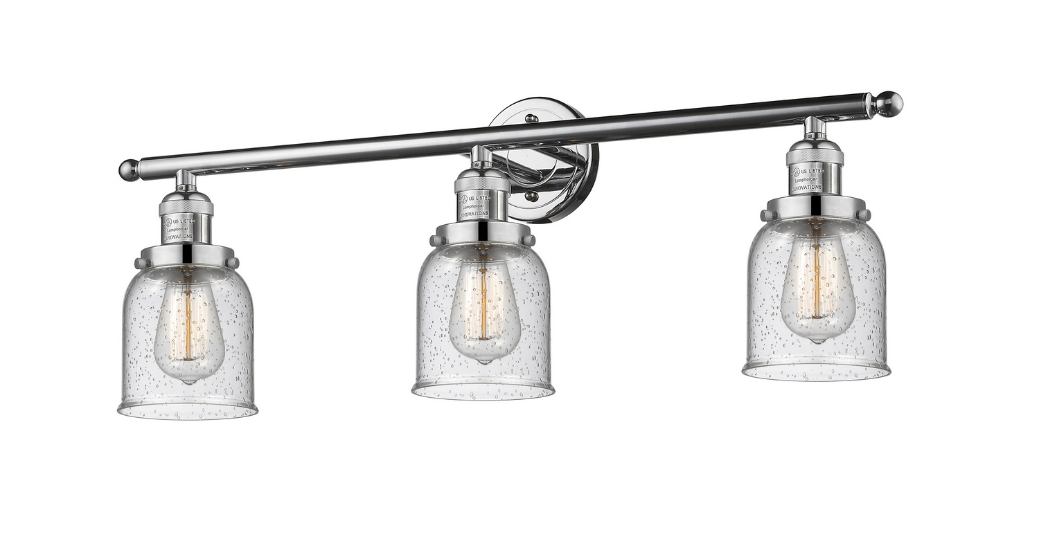Three Light Bath Vanity by Innovations - Franklin Restoration Collection, Polished Chrome Finish - 205-PC-G54