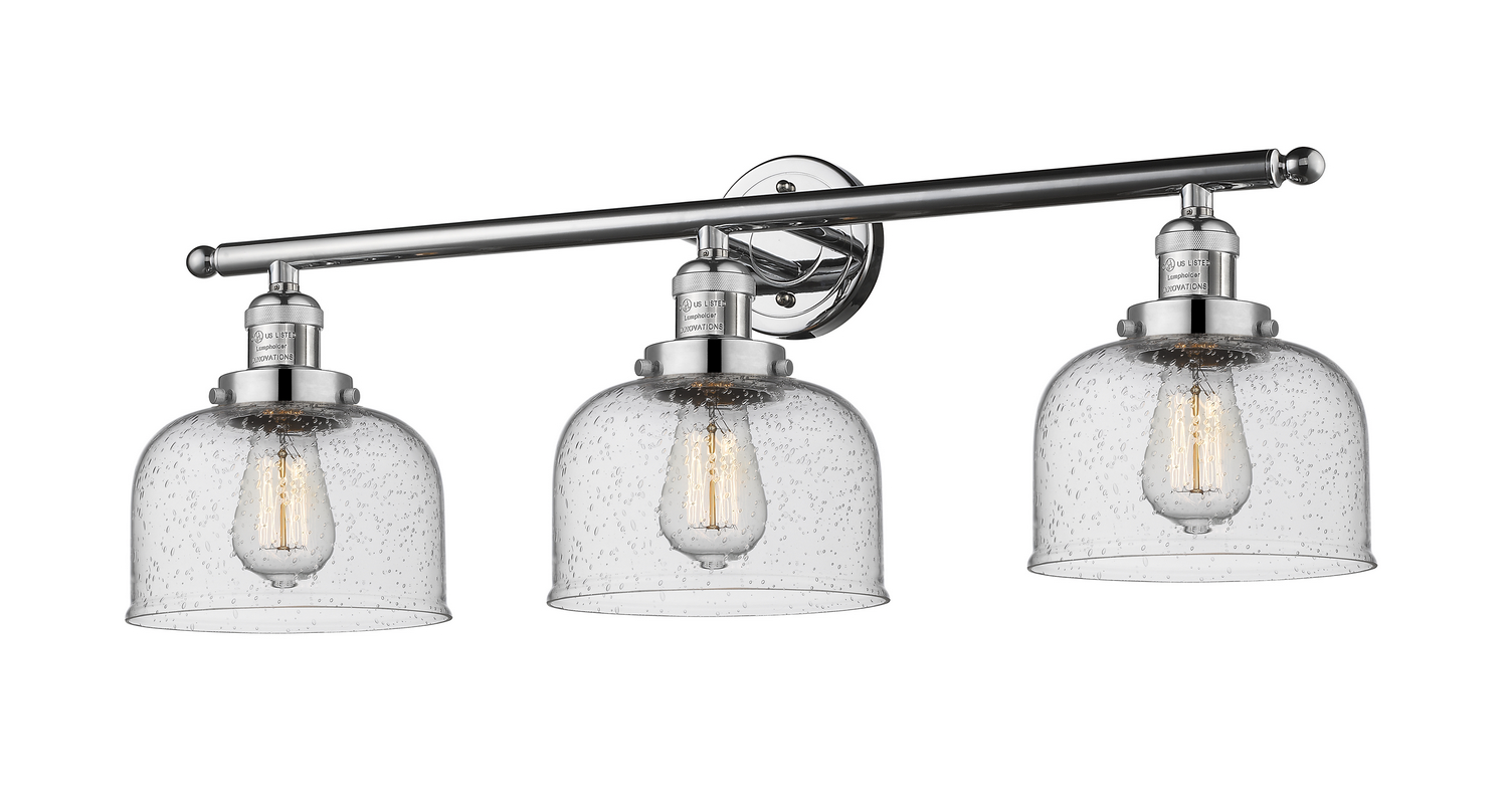 Three Light Bath Vanity by Innovations - Franklin Restoration Collection, Polished Chrome Finish - 205-PC-G74