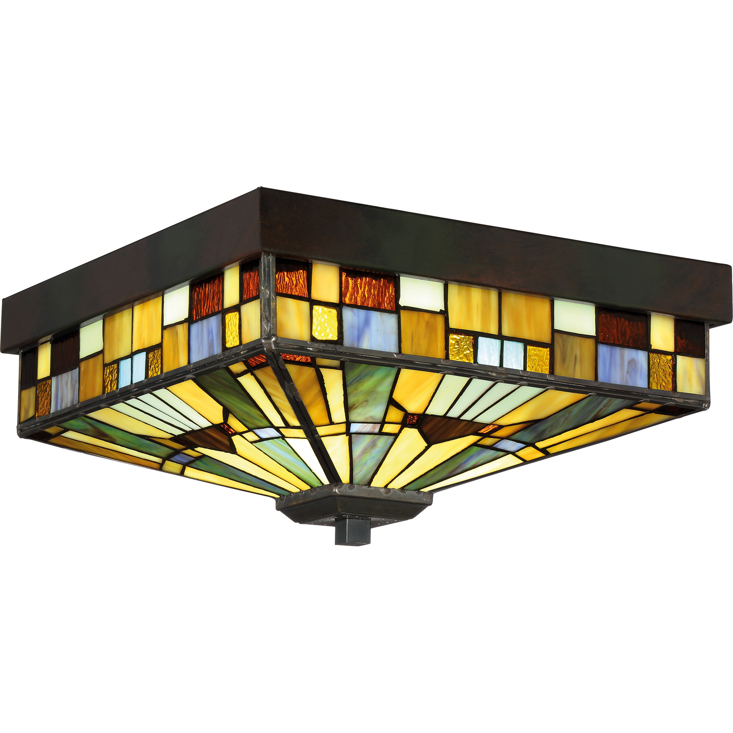 Quoizel Inglenook Three Light Flush Mount in Valiant Bronze - TFIK1614VA