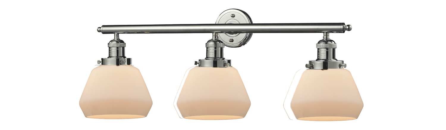 Three Light Bath Vanity by Innovations - Franklin Restoration Collection, Polished Nickel Finish - 205-PN-G171