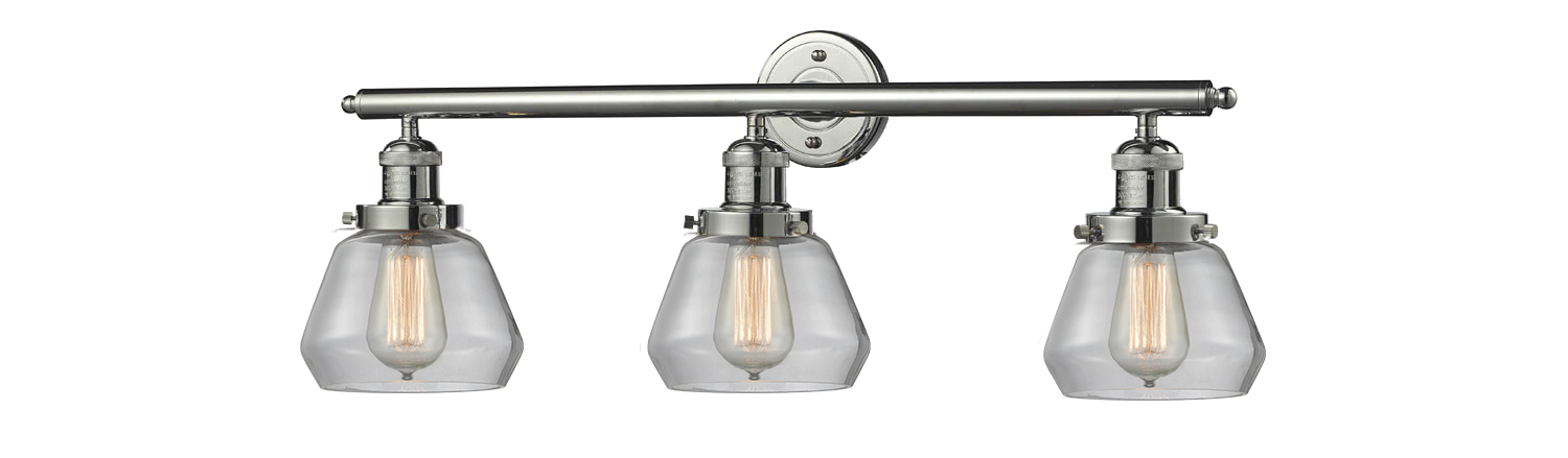 Three Light Bath Vanity by Innovations - Franklin Restoration Collection, Polished Nickel Finish - 205-PN-G172