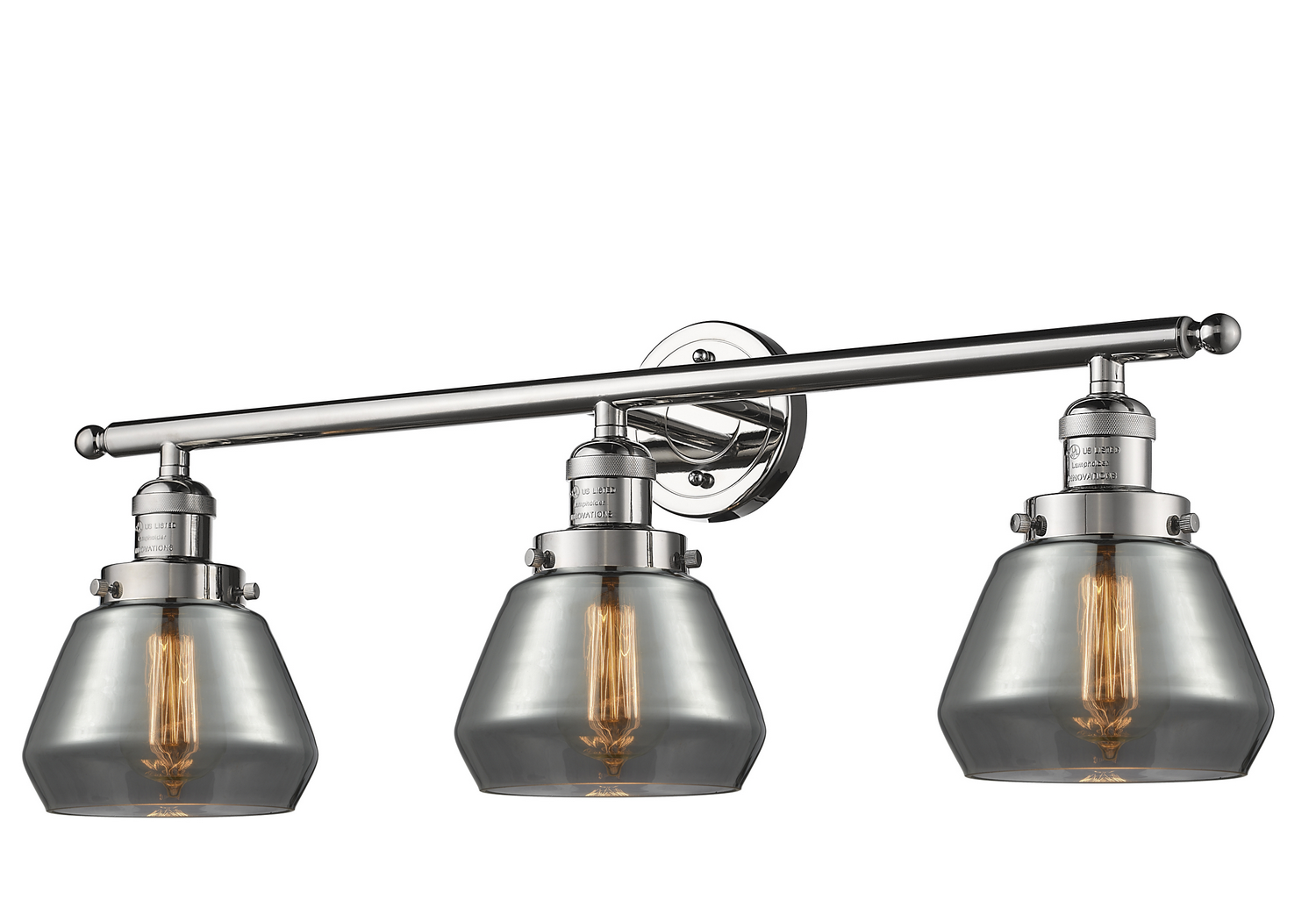 Three Light Bath Vanity by Innovations - Franklin Restoration Collection, Polished Nickel Finish - 205-PN-G173