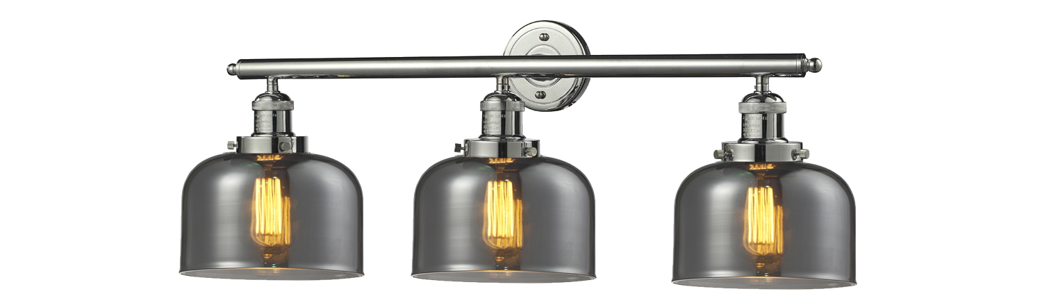 Three Light Bath Vanity by Innovations - Franklin Restoration Collection, Polished Nickel Finish - 205-PN-G73