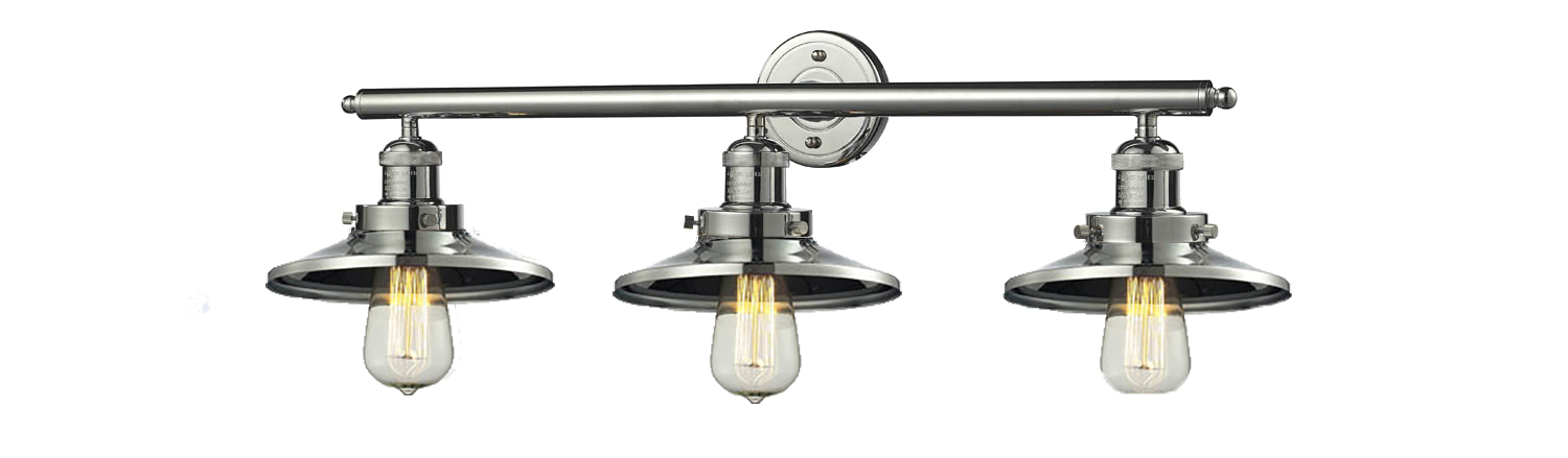 Three Light Bath Vanity by Innovations - Franklin Restoration Collection, Polished Nickel Finish - 205-PN-M1