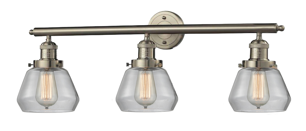Three Light Bath Vanity by Innovations - Franklin Restoration Collection, Brushed Satin Nickel Finish - 205-SN-G172
