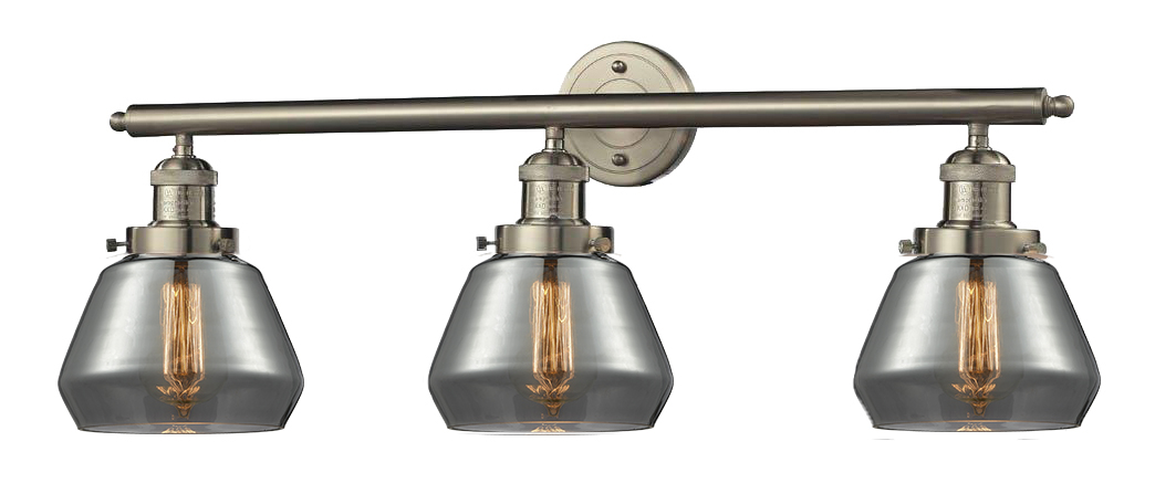 Three Light Bath Vanity by Innovations - Franklin Restoration Collection, Brushed Satin Nickel Finish - 205-SN-G173