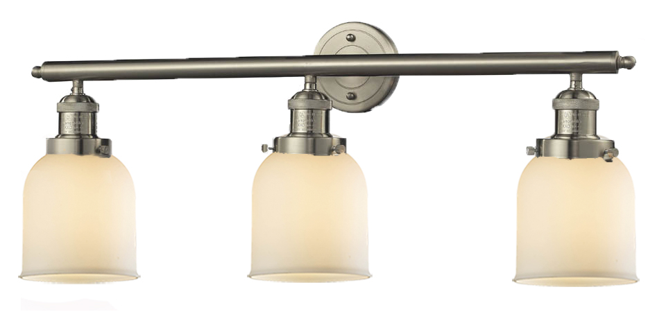 Three Light Bath Vanity by Innovations - Franklin Restoration Collection, Brushed Satin Nickel Finish - 205-SN-G51