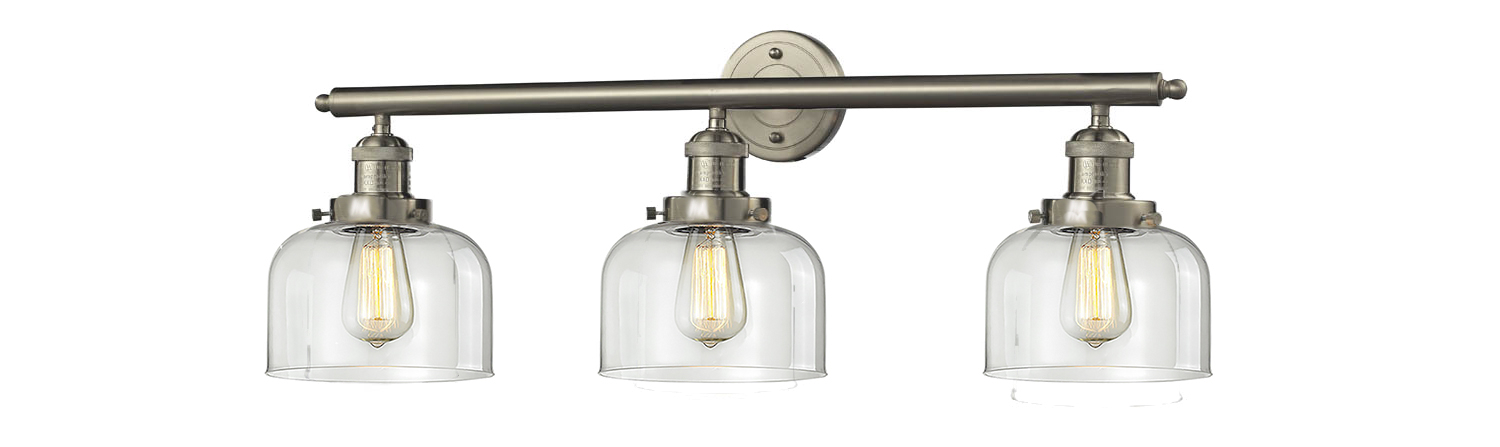 Three Light Bath Vanity by Innovations - Franklin Restoration Collection, Brushed Satin Nickel Finish - 205-SN-G72