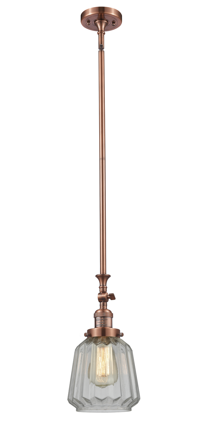 One Light Mini Pendant by Innovations - Franklin Restoration Collection, Antique Copper Finish - 206-AC-G142