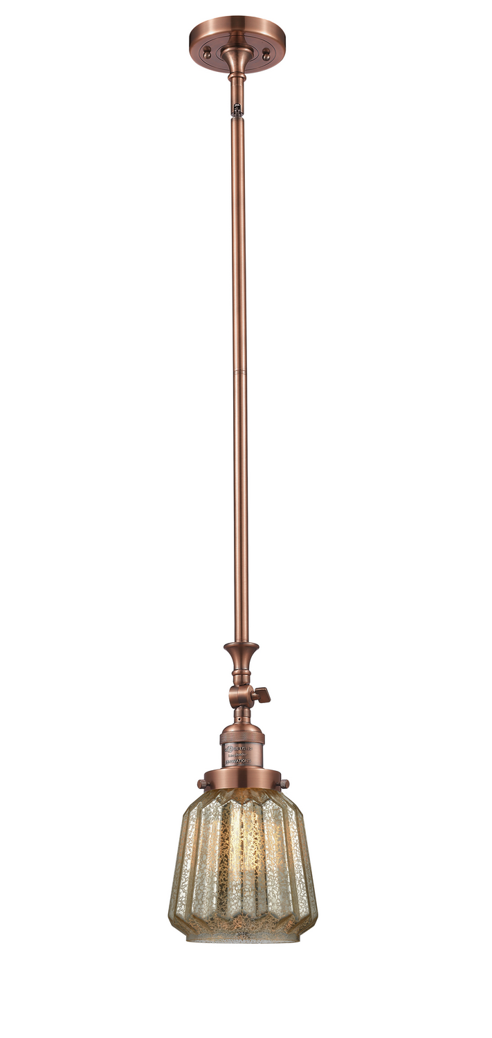 One Light Mini Pendant by Innovations - Franklin Restoration Collection, Antique Copper Finish - 206-AC-G146