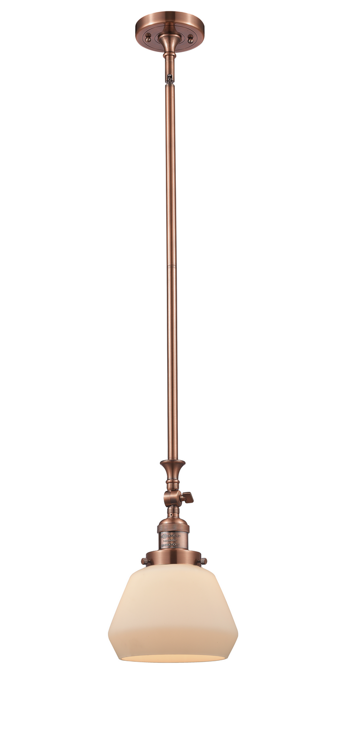 One Light Mini Pendant by Innovations - Franklin Restoration Collection, Antique Copper Finish - 206-AC-G171