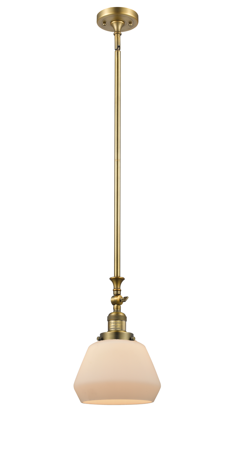 One Light Mini Pendant by Innovations - Franklin Restoration Collection, Brushed Brass Finish - 206-BB-G171