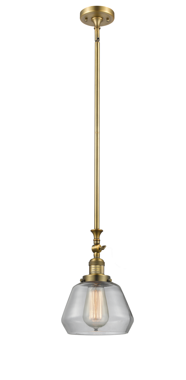One Light Mini Pendant by Innovations - Franklin Restoration Collection, Brushed Brass Finish - 206-BB-G172