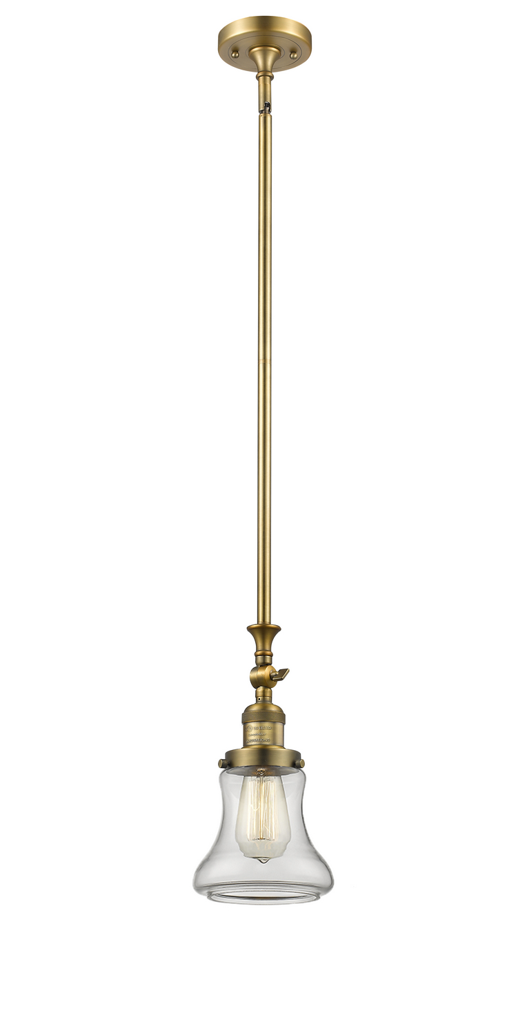 One Light Mini Pendant by Innovations - Franklin Restoration Collection, Brushed Brass Finish - 206-BB-G192