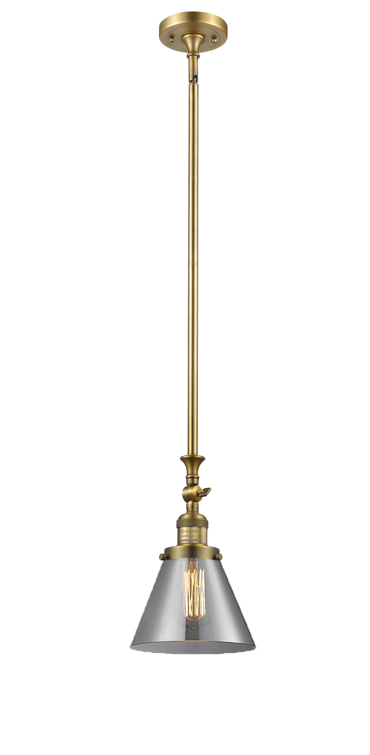 One Light Mini Pendant by Innovations - Franklin Restoration Collection, Brushed Brass Finish - 206-BB-G43
