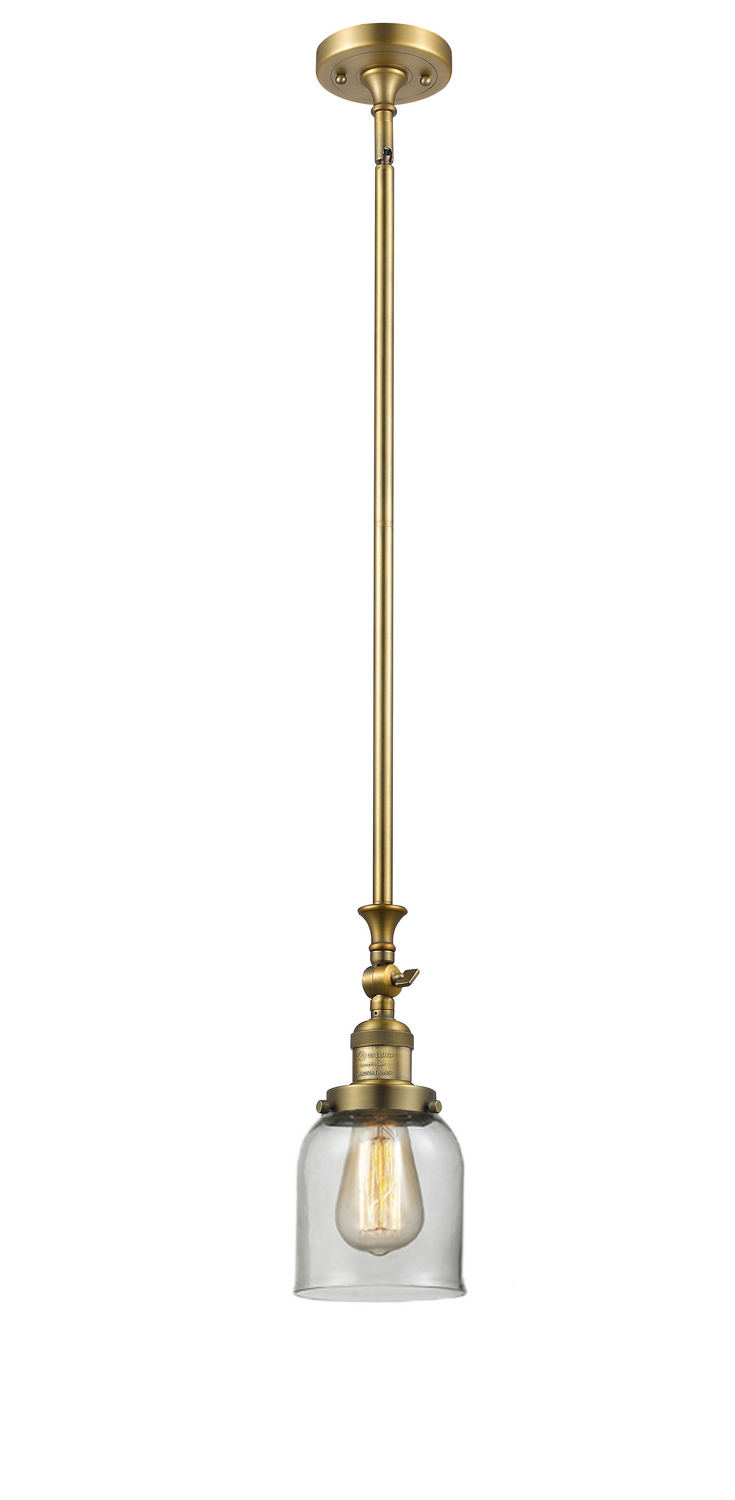 One Light Mini Pendant by Innovations - Franklin Restoration Collection, Brushed Brass Finish - 206-BB-G52
