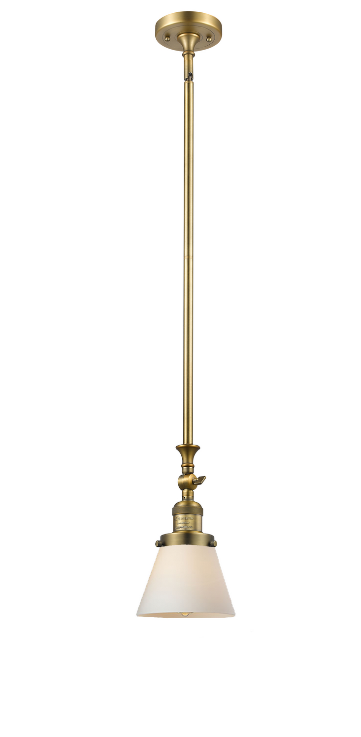 One Light Mini Pendant by Innovations - Franklin Restoration Collection, Brushed Brass Finish - 206-BB-G61