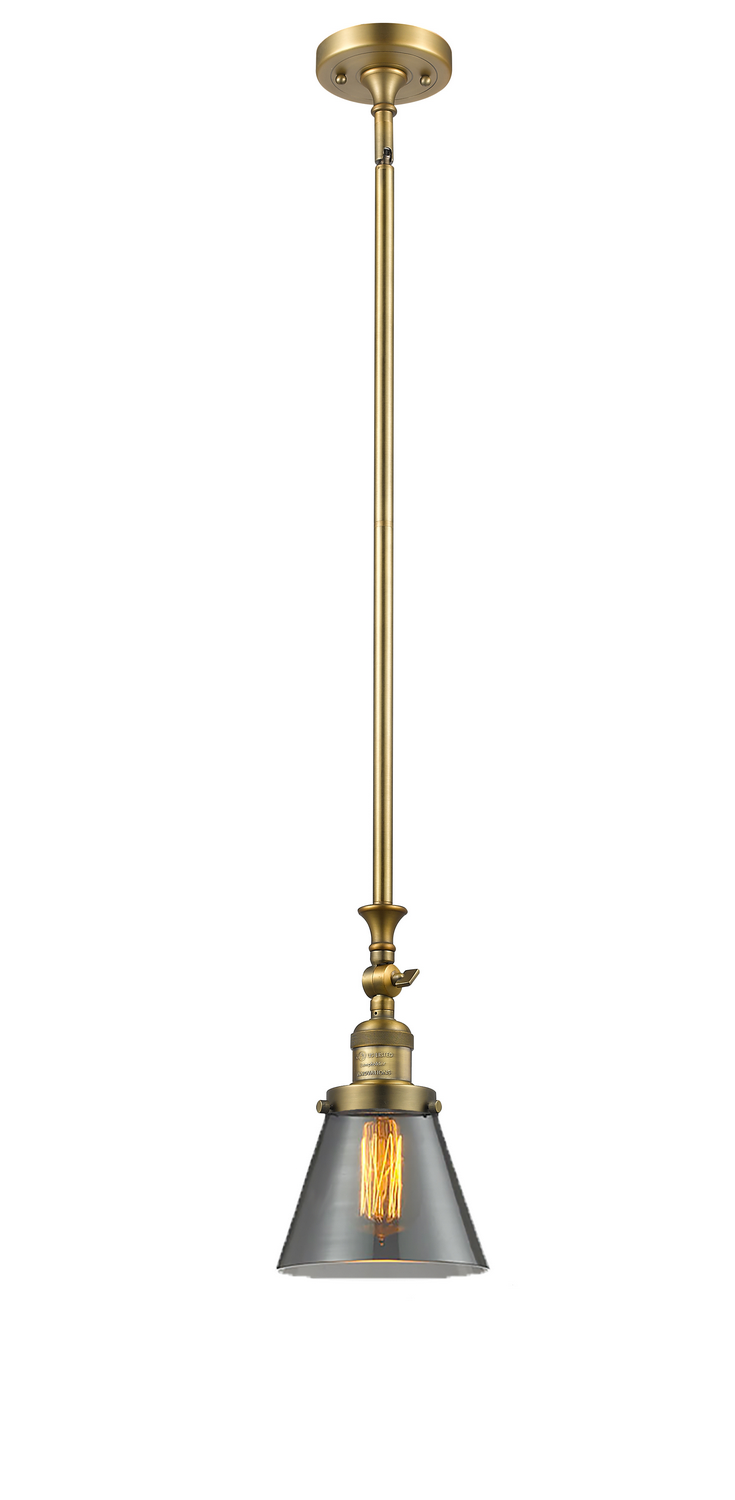 One Light Mini Pendant by Innovations - Franklin Restoration Collection, Brushed Brass Finish - 206-BB-G63