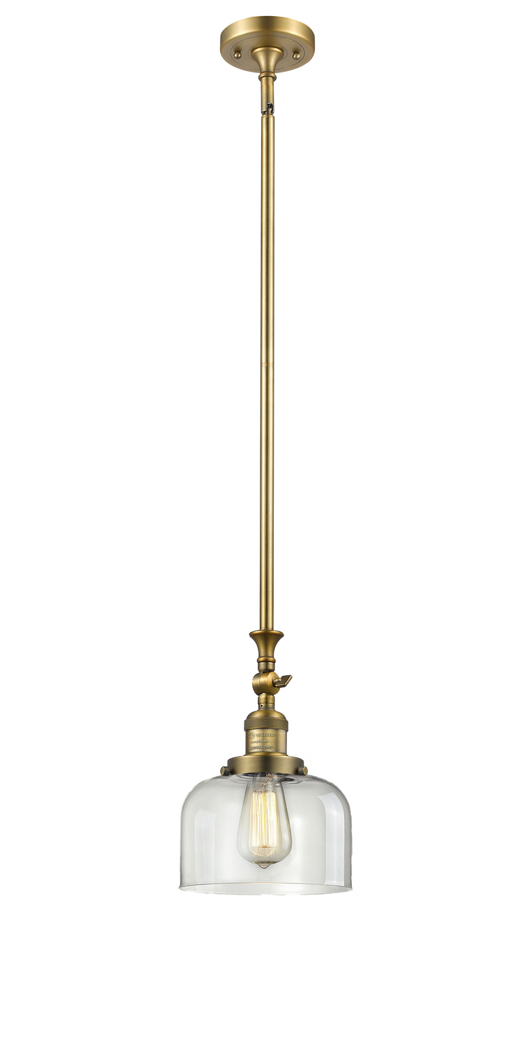One Light Mini Pendant by Innovations - Franklin Restoration Collection, Brushed Brass Finish - 206-BB-G72