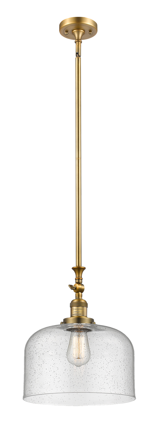 One Light Mini Pendant by Innovations - Franklin Restoration Collection, Brushed Brass Finish - 206-BB-G74-L