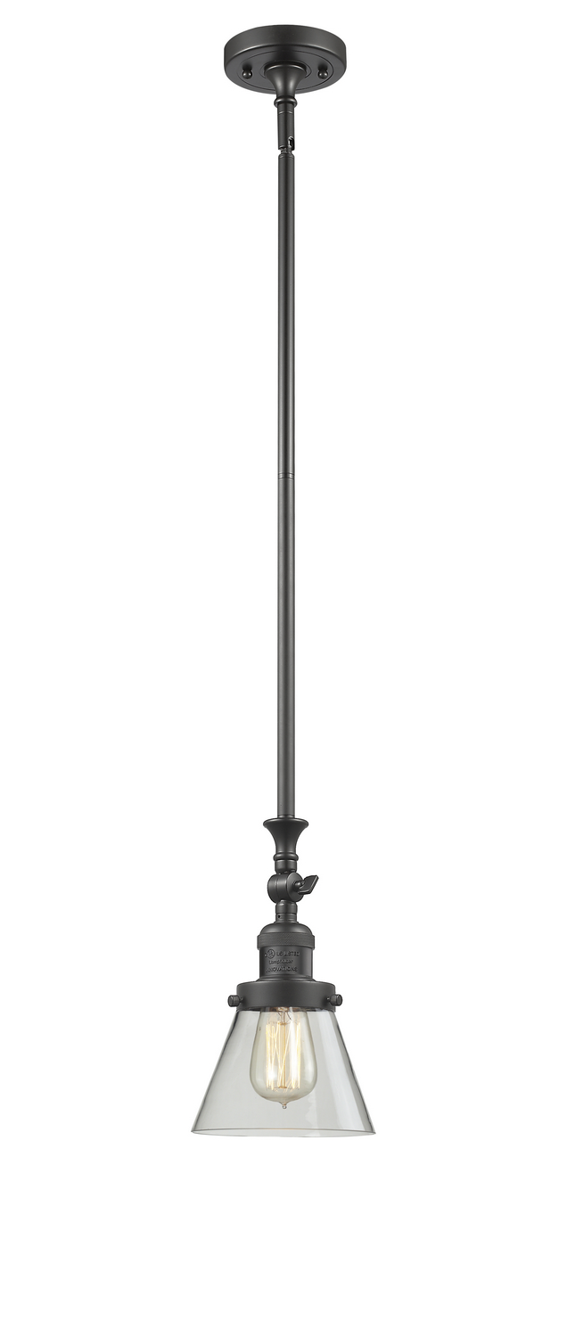 One Light Mini Pendant by Innovations - Franklin Restoration Collection, Oil Rubbed Bronze Finish - 206-OB-G62